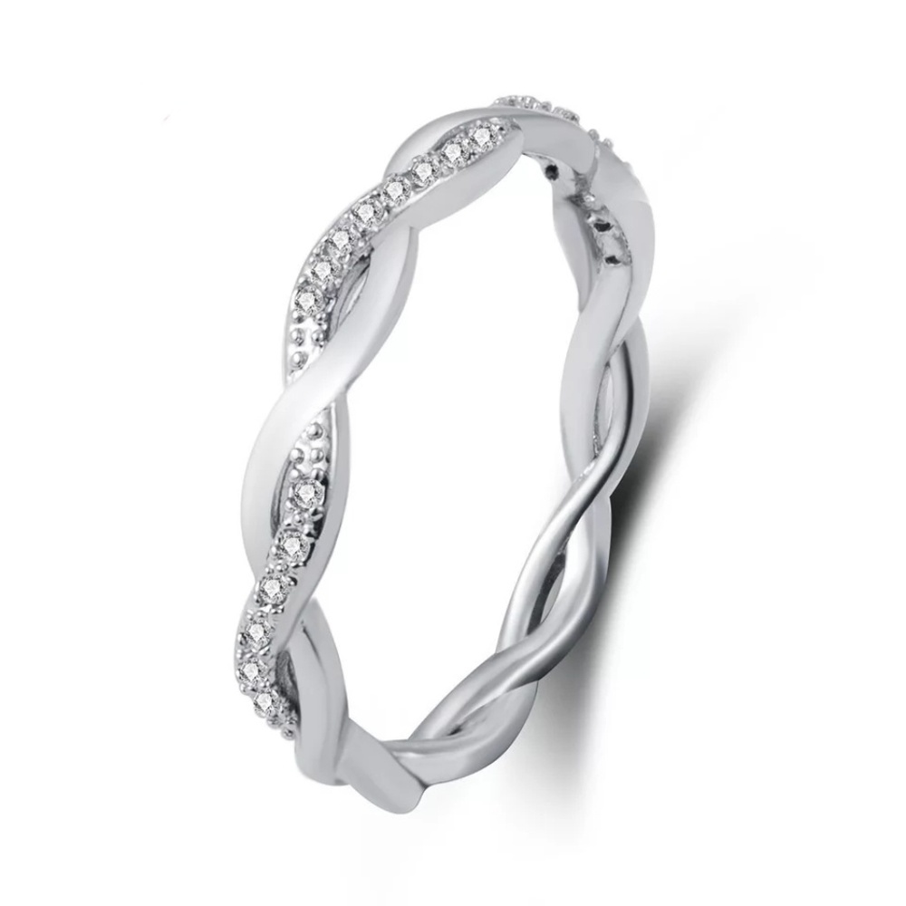 925 Sterling Silver Twist Minimalist Ring